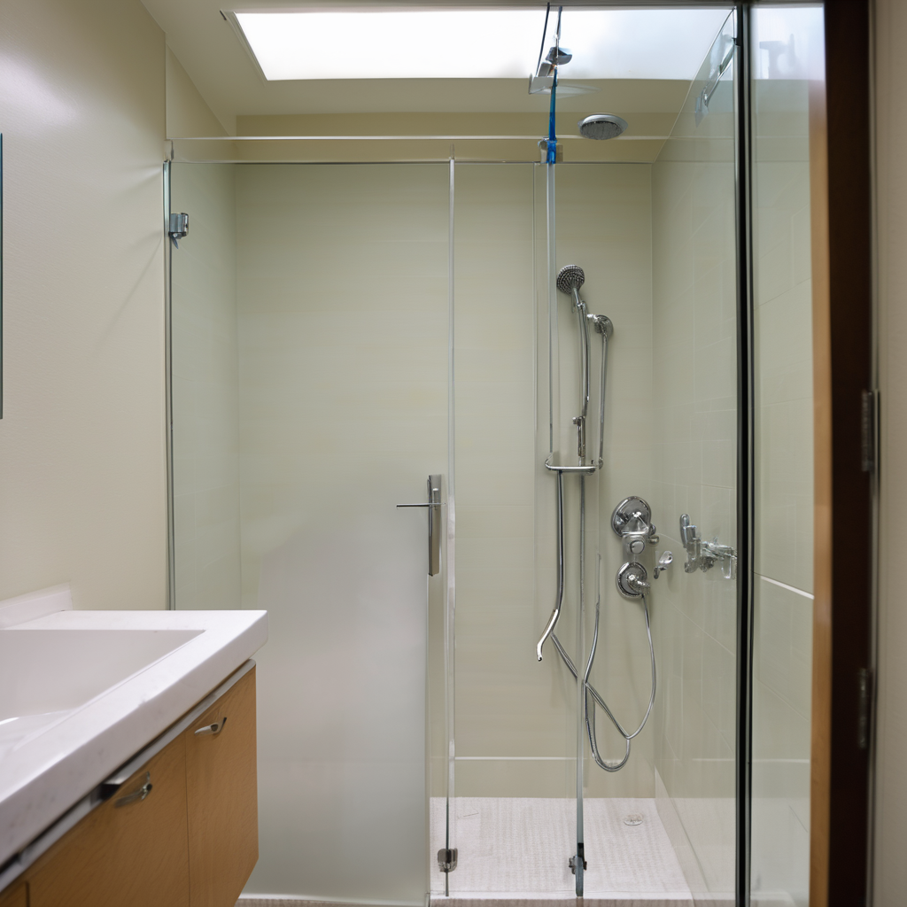 A professional installer carefully smoothing a bright orange waterproofing sheet membrane over a pre-sloped curbless shower floor, ensuring a perfect bond with the thin-set mortar beneath.
