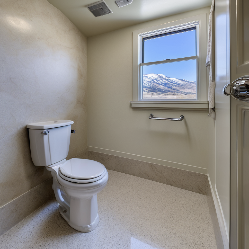 Installation of an electric radiant heat mat in an accessible bathroom remodel, showcasing the underlying technology that provides therapeutic warmth and safety.