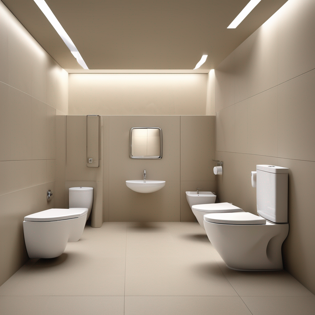 A split-screen image comparing a sleek, modern wall-mounted toilet on the left and a classic, floor-mounted comfort-height toilet on the right, highlighting the key design differences for accessibility.