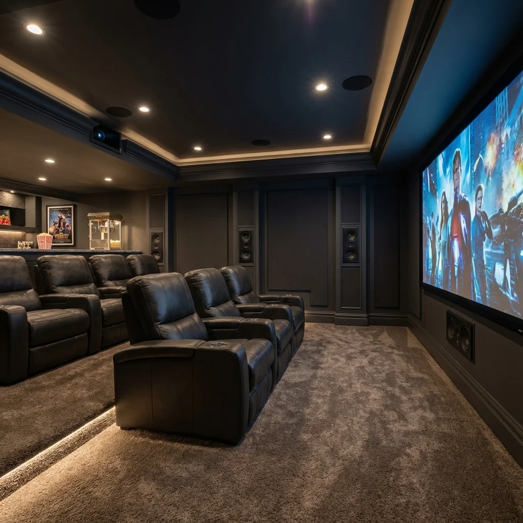 Basement Home Theater Salt Lake County Utah